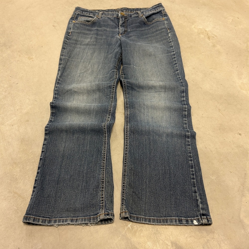 Ruff Hewn Womens Bootcut Jeans Medium Wash Denim Size 12 Short J120